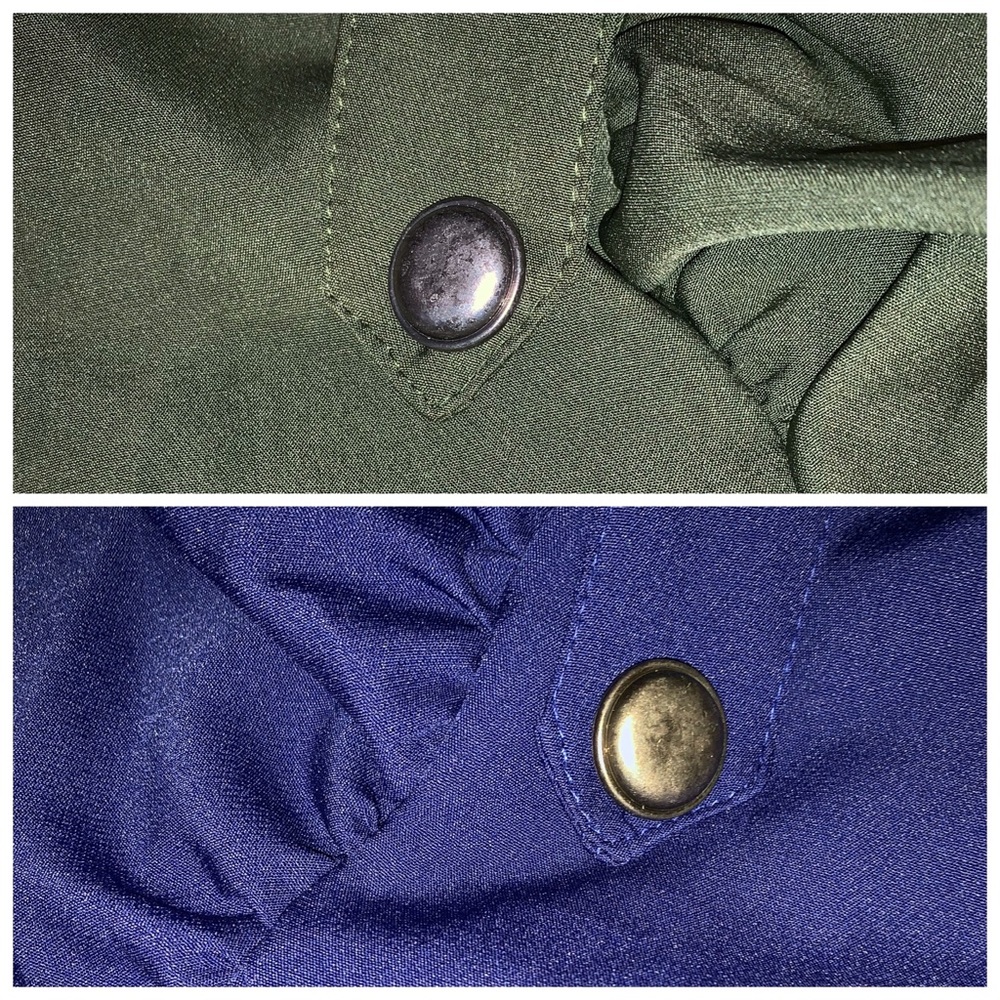 Military Button Asymmetrical High Low Dress - Picture 8 of 8